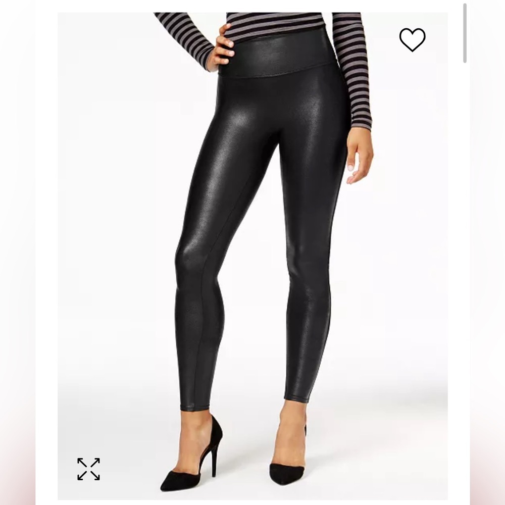 Spanx Women's Ready-to-Wow! Faux Leather Leggings in Black